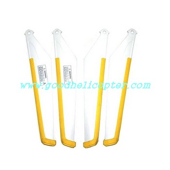 mjx-t-series-t55-t655 helicopter parts upper main blades (yellow-white color) - Click Image to Close